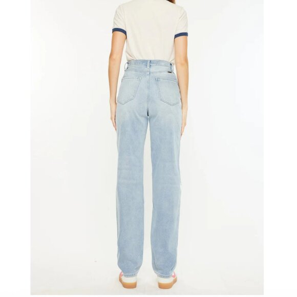 Kancan Kyla Ultra High Rise Light Wash Distressed 90's Baggy Jeans EUC 25 / 3 - Picture 10 of 10